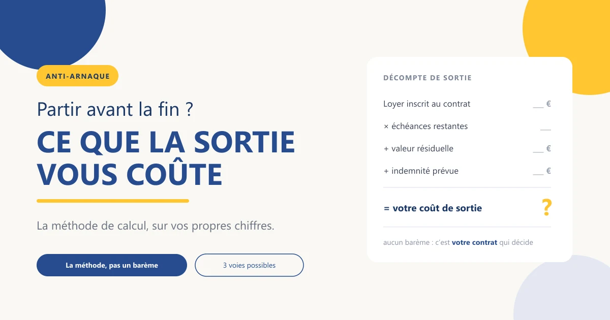 Illustration : un décompte de sortie dont le total reste un point d’interrogation, parce qu’il dépend du contrat signé