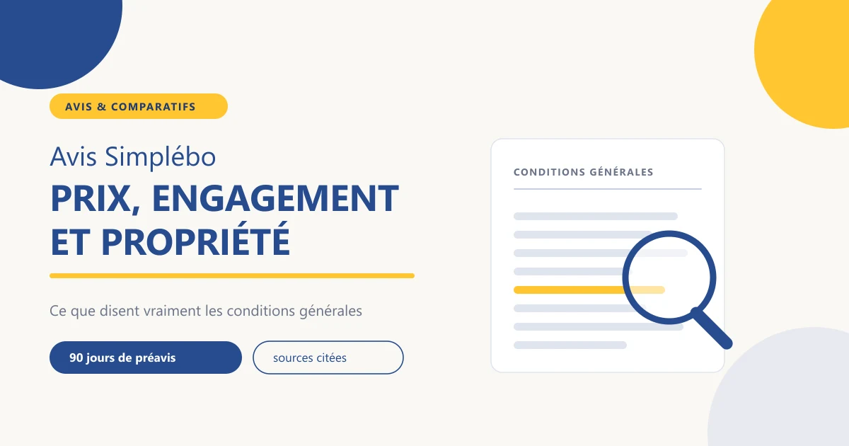 Illustration : une loupe posée sur un document intitulé « Conditions générales », dont une clause est surlignée en jaune